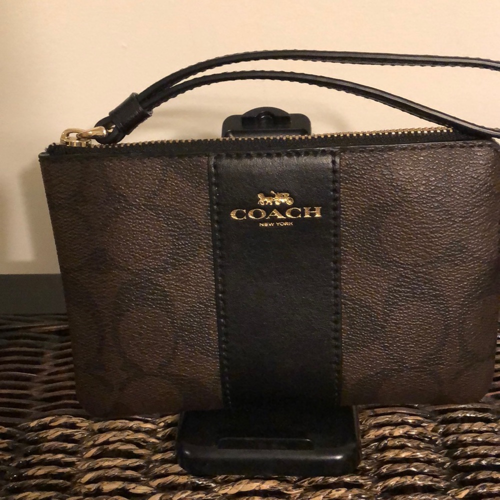 Coach Signature Wristlet with 2 card slots